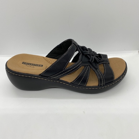 Clarks Shoes - NEW Clarks Delana Venna Women Slide Sandals Black